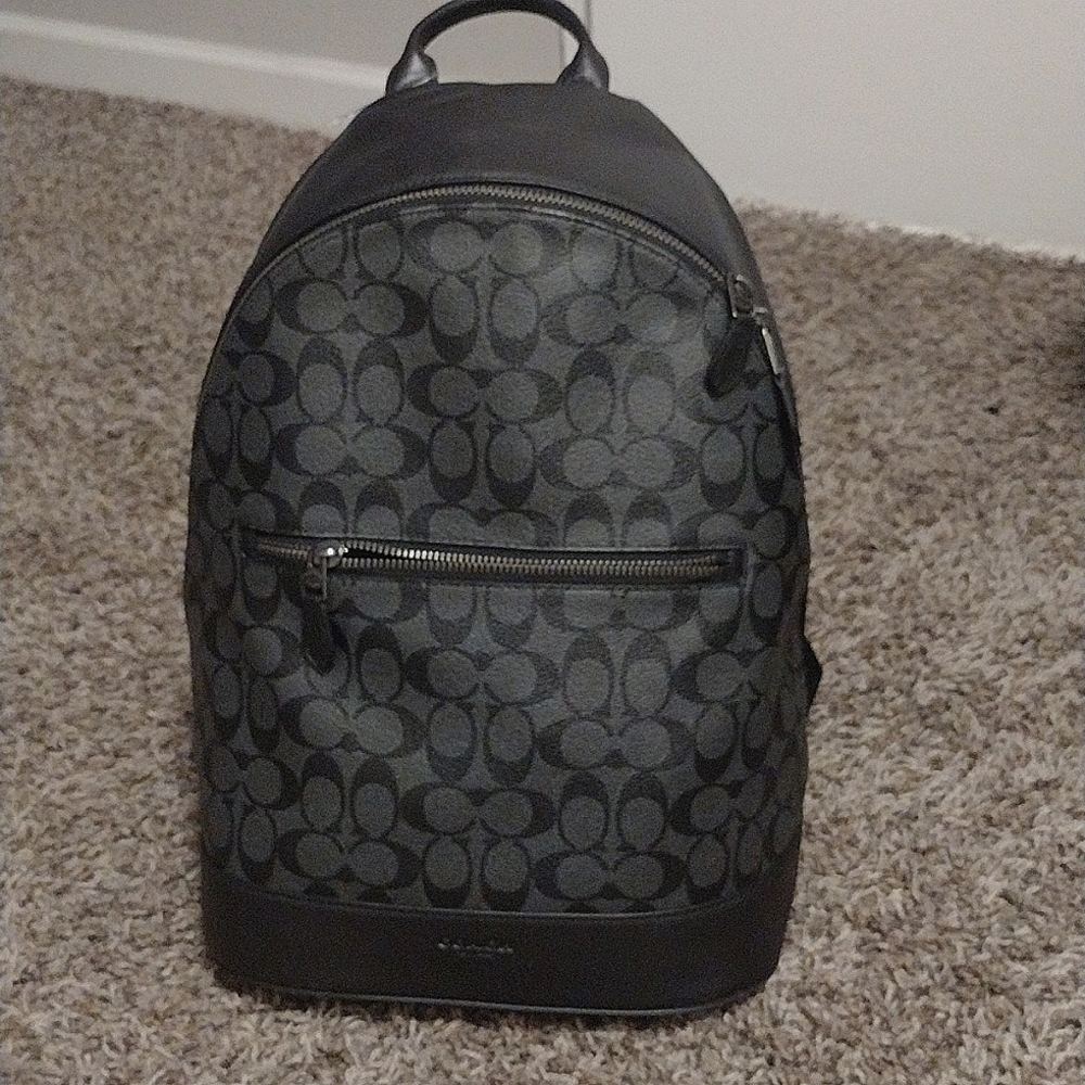 Authentic Coach, full size, charcoal grey backpack - Picture 1 of 4